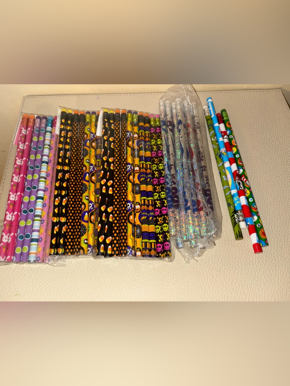 Assorted colorful, themed pencils for parties, school, etc-brand new